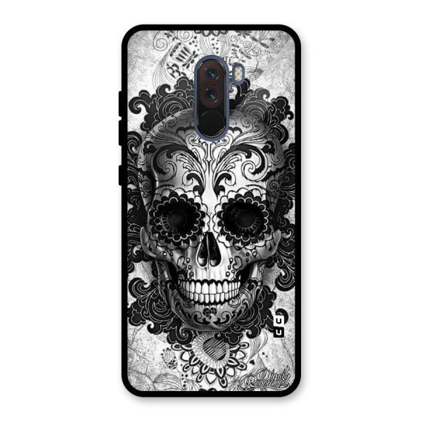 Floral Ghost Glass Back Case for Poco F1