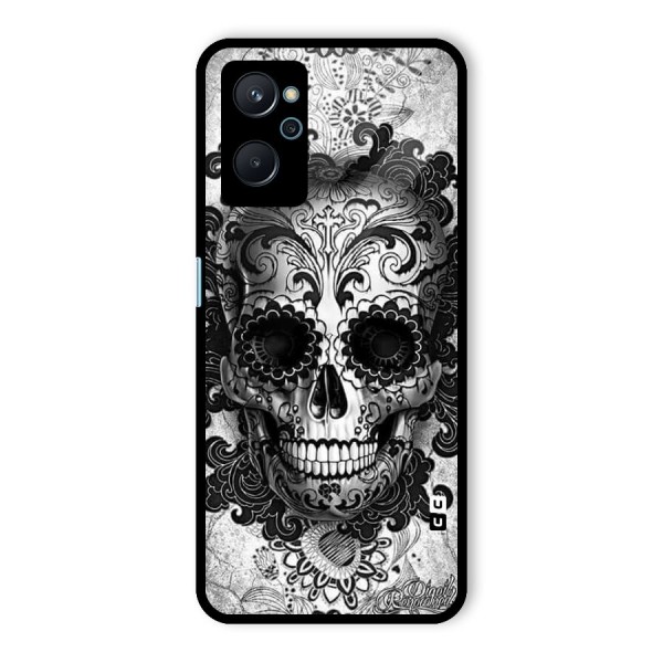 Floral Ghost Glass Back Case for Realme 9i