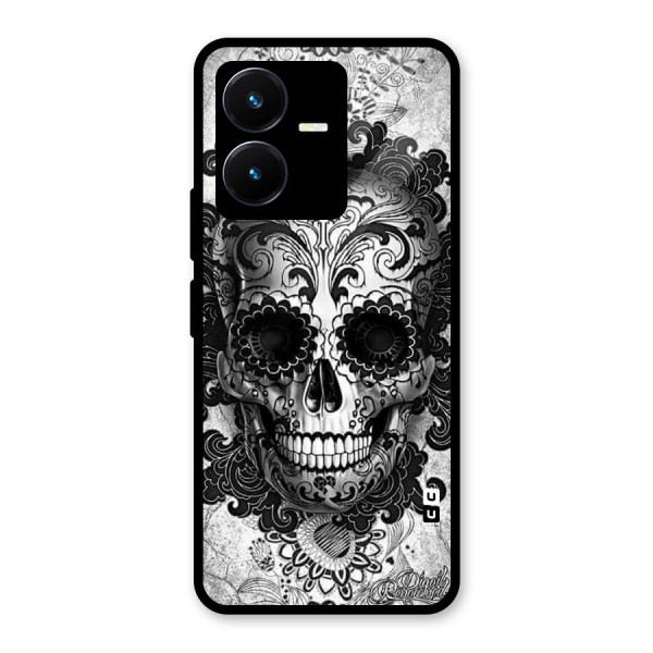 Floral Ghost Glass Back Case for Vivo Y22