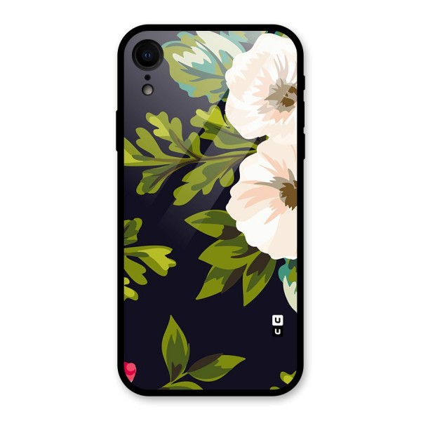 Floral Leaves Glass Back Case for XR