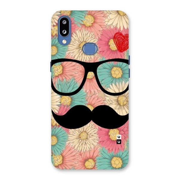 Floral Moustache Back Case for Galaxy M01s