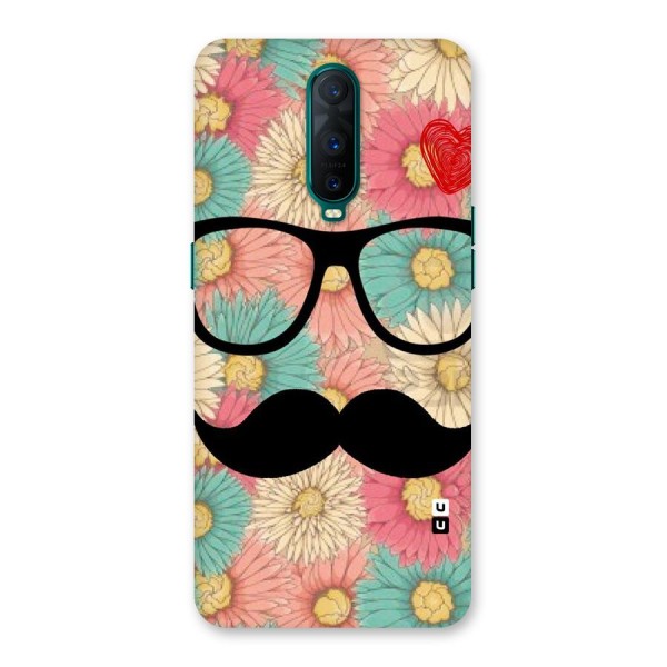 Floral Moustache Back Case for Oppo R17 Pro