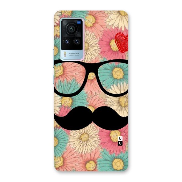 Floral Moustache Back Case for Vivo X60 Pro