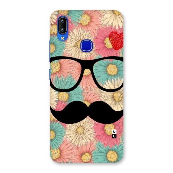 Floral Moustache Back Case for Vivo Y91