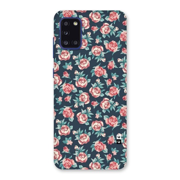 Floral Navy Bloom Back Case for Galaxy A31