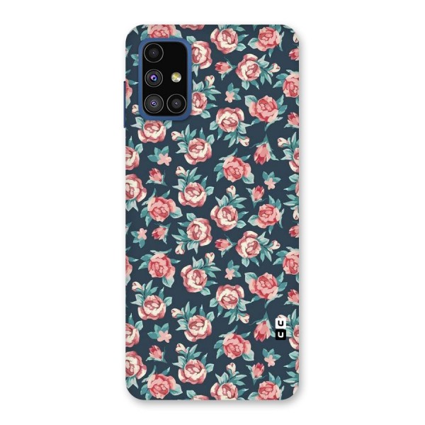 Floral Navy Bloom Back Case for Galaxy M51