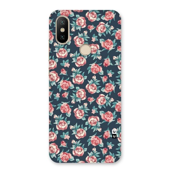 Floral Navy Bloom Back Case for Mi A2