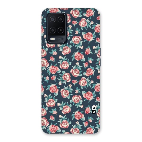 Floral Navy Bloom Back Case for Oppo A54