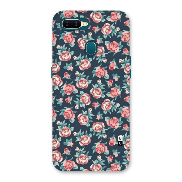 Floral Navy Bloom Back Case for Oppo A7