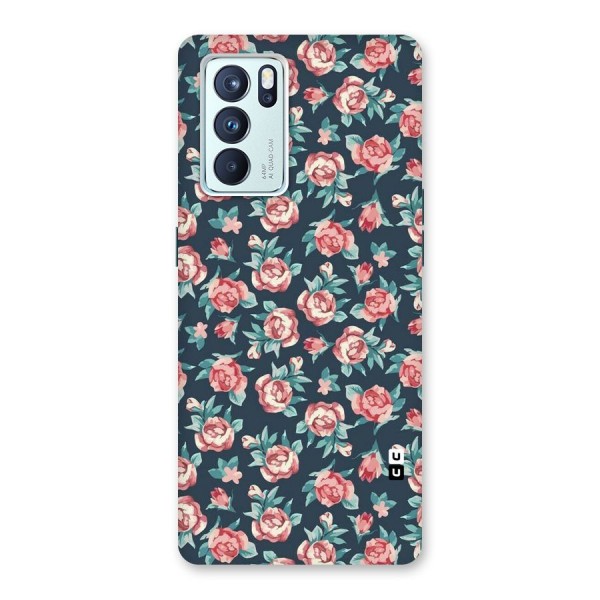 Floral Navy Bloom Back Case for Oppo Reno6 Pro 5G