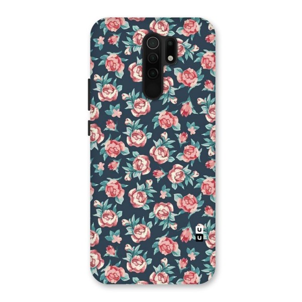 Floral Navy Bloom Back Case for Poco M2