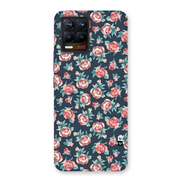 Floral Navy Bloom Back Case for Realme 8