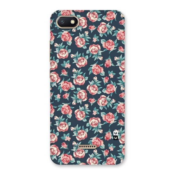 Floral Navy Bloom Back Case for Redmi 6A