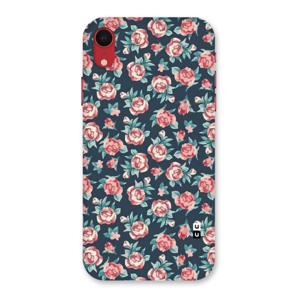 Floral Navy Bloom Back Case for iPhone XR