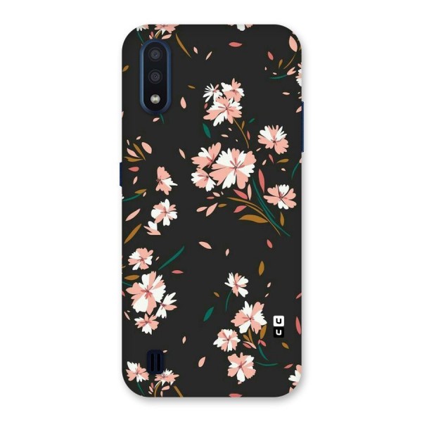 Floral Petals Peach Back Case for Galaxy M01