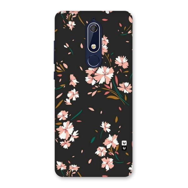 Floral Petals Peach Back Case for Nokia 5.1