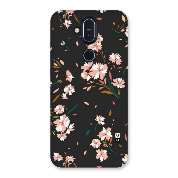 Floral Petals Peach Back Case for Nokia 8.1