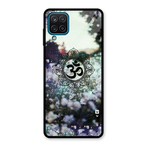 Floral Pray Glass Back Case for Galaxy A12