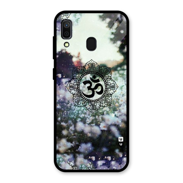 Floral Pray Glass Back Case for Galaxy A30