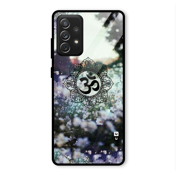 Floral Pray Glass Back Case for Galaxy A72