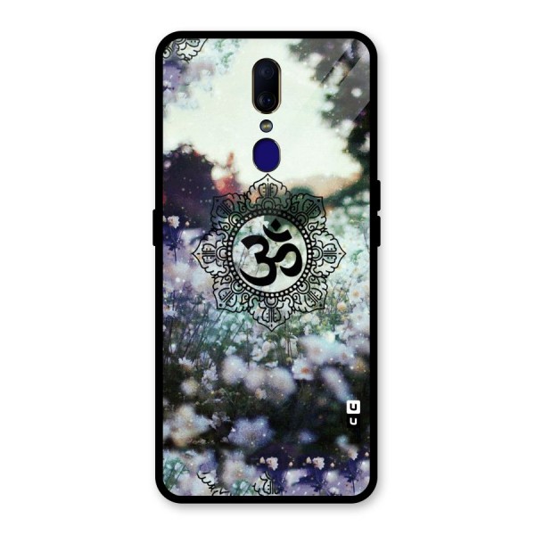 Floral Pray Glass Back Case for Oppo F11