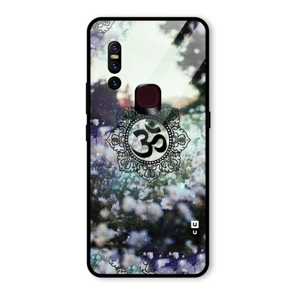 Floral Pray Glass Back Case for Vivo V15