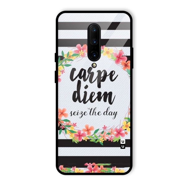 Floral Seize The Day Glass Back Case for OnePlus 7 Pro