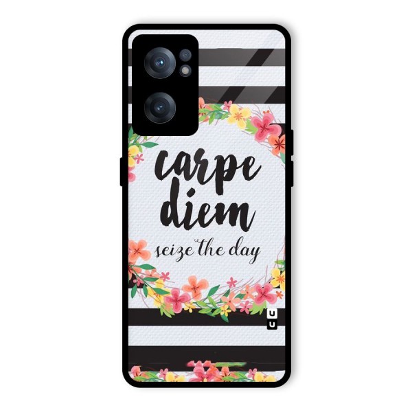 Floral Seize The Day Glass Back Case for OnePlus Nord CE 2 5G