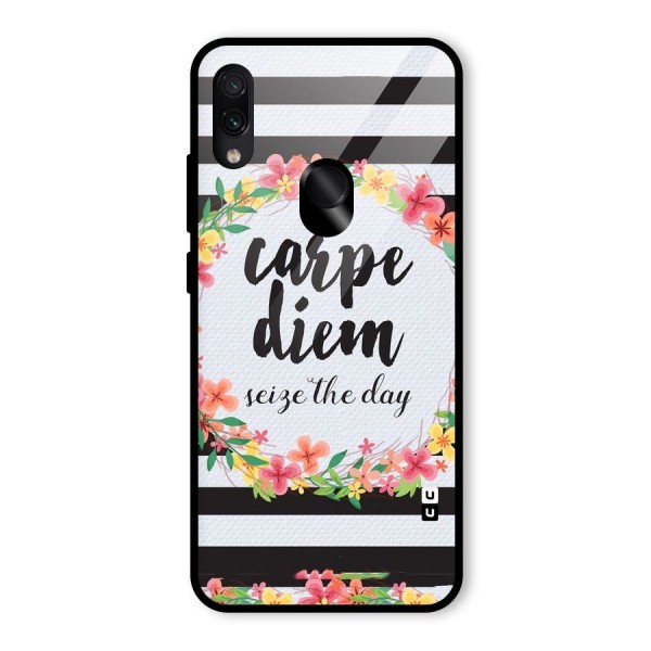 Floral Seize The Day Glass Back Case for Redmi Note 7S