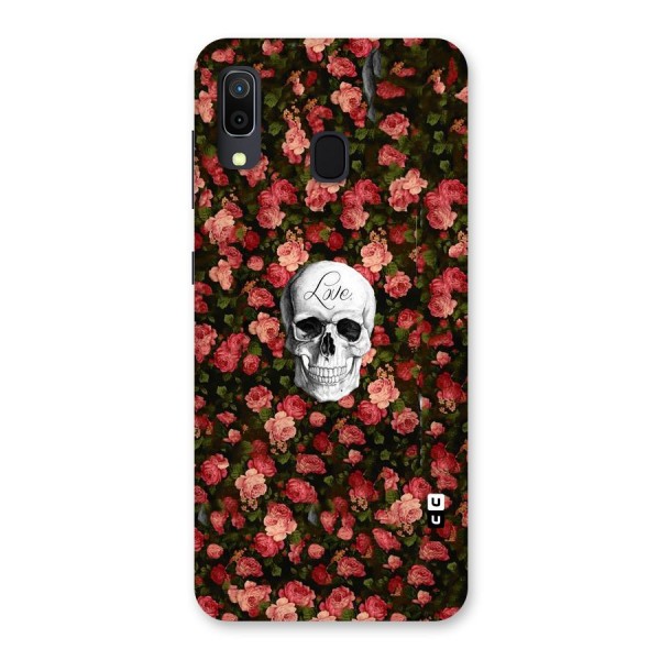 Floral Skull Love Back Case for Galaxy A20