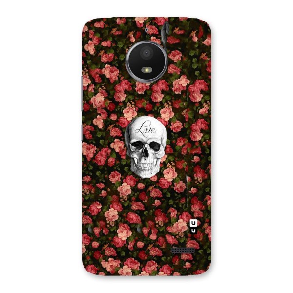 Floral Skull Love Back Case for Moto E4