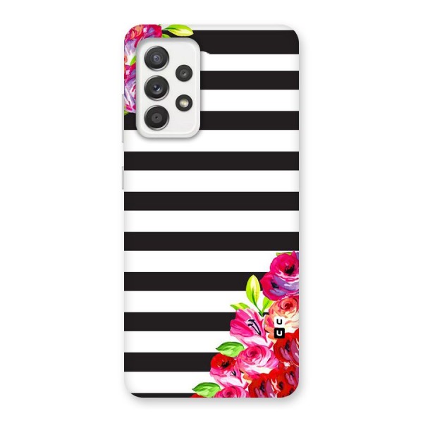 Floral Stripes Back Case for Galaxy A52