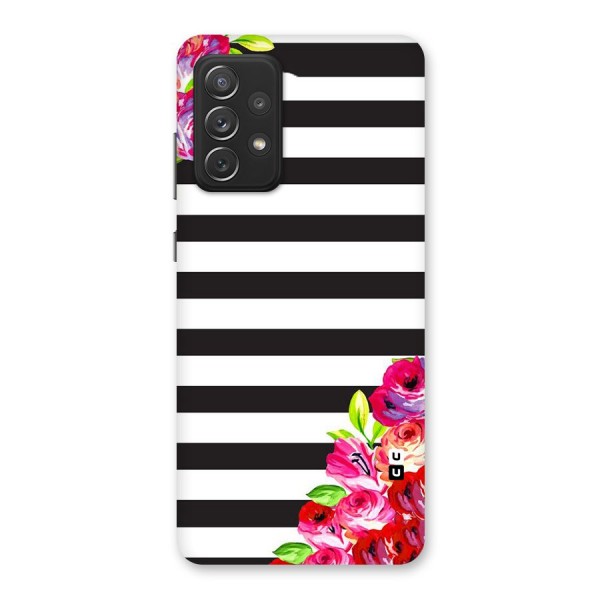 Floral Stripes Back Case for Galaxy A72