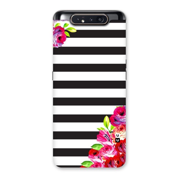 Floral Stripes Back Case for Galaxy A80