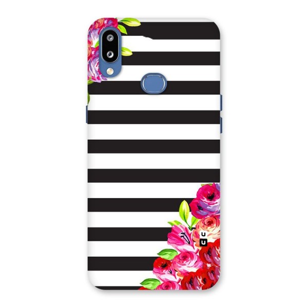 Floral Stripes Back Case for Galaxy M01s