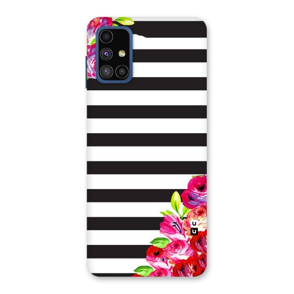 Floral Stripes Back Case for Galaxy M51