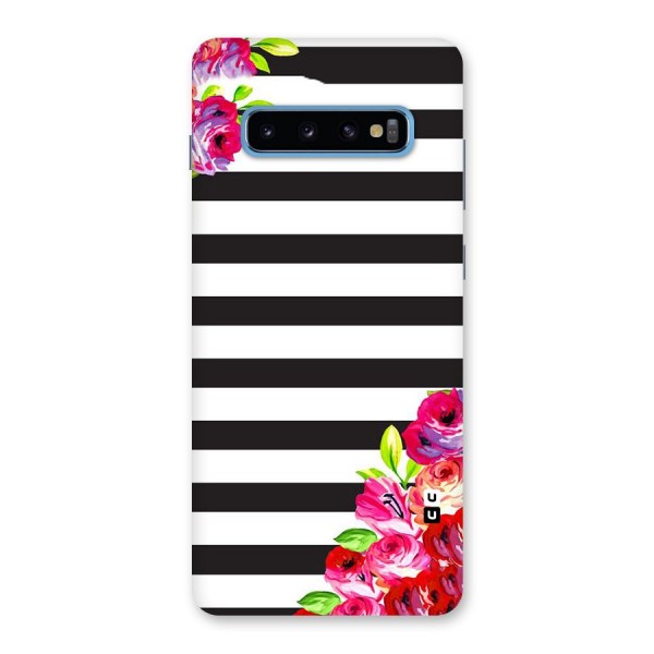 Floral Stripes Back Case for Galaxy S10 Plus