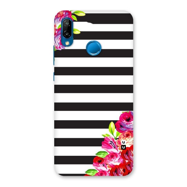 Floral Stripes Back Case for Huawei P20 Lite