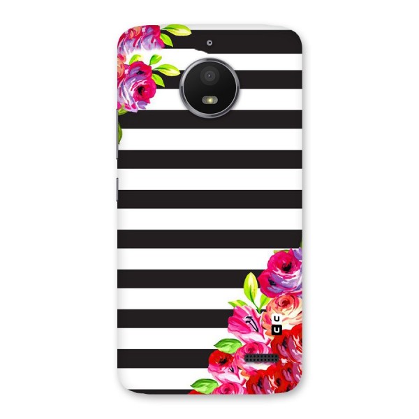 Floral Stripes Back Case for Moto E4