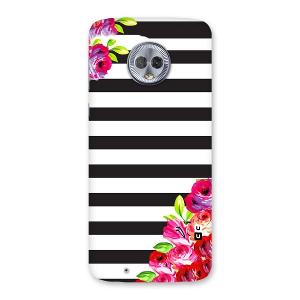 Floral Stripes Back Case for Moto G6