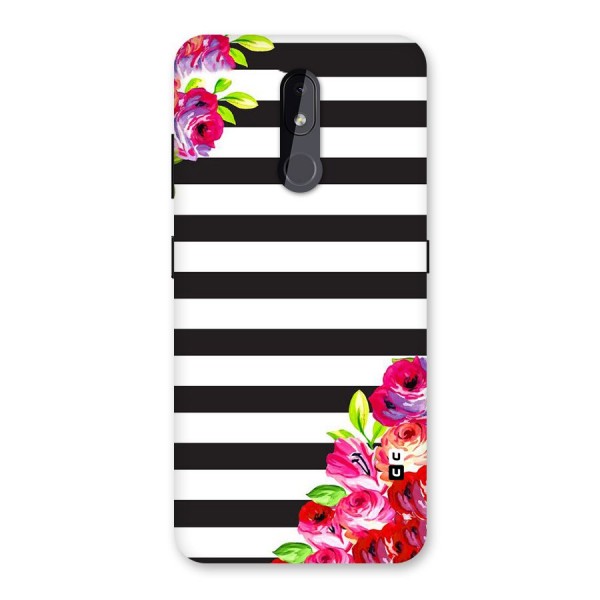 Floral Stripes Back Case for Nokia 3.2