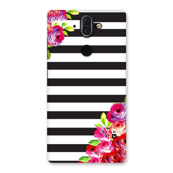 Floral Stripes Back Case for Nokia 8 Sirocco