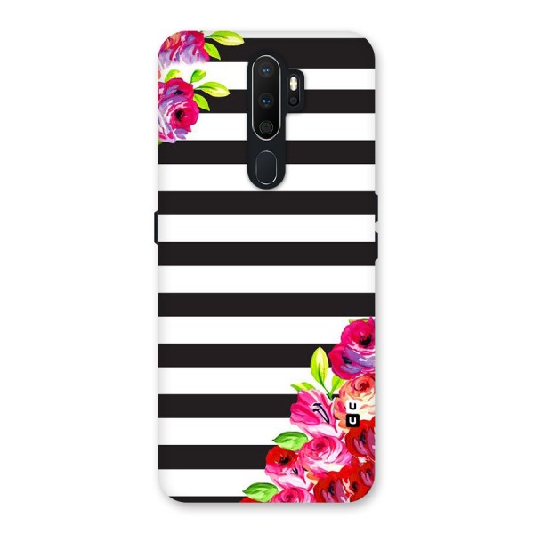 Floral Stripes Back Case for Oppo A5 (2020)