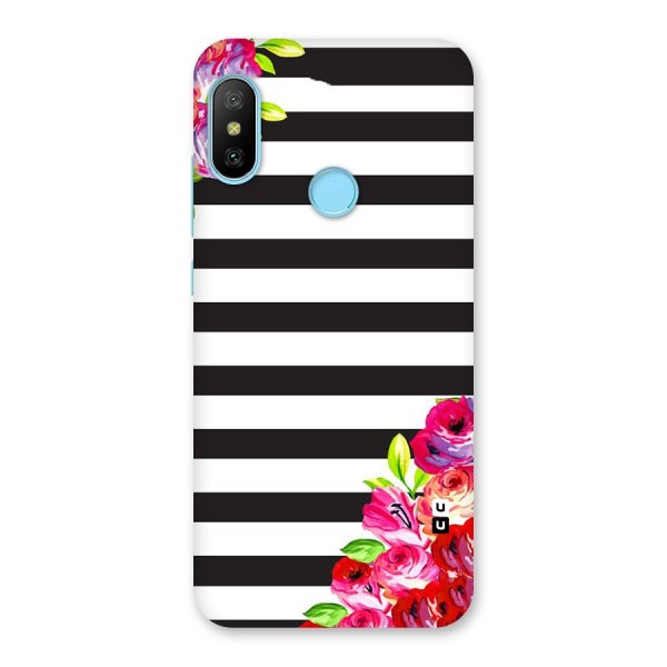 Floral Stripes Back Case for Redmi 6 Pro