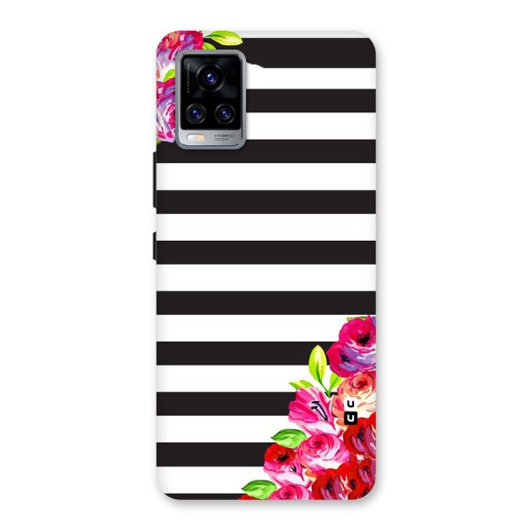 Floral Stripes Back Case for Vivo V20 Pro