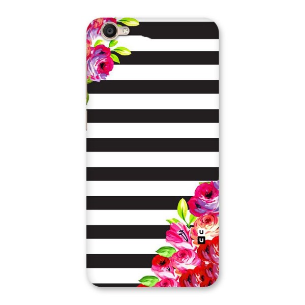 Floral Stripes Back Case for Vivo Y55s