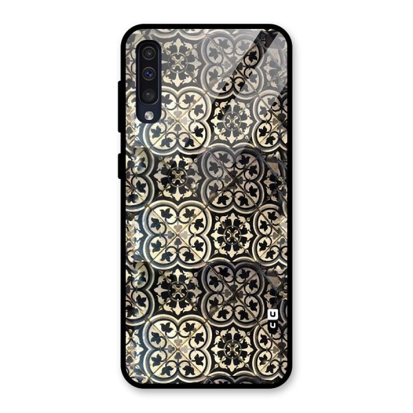 Floral Tile Glass Back Case for Galaxy A50s