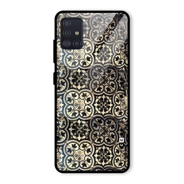 Floral Tile Glass Back Case for Galaxy A51