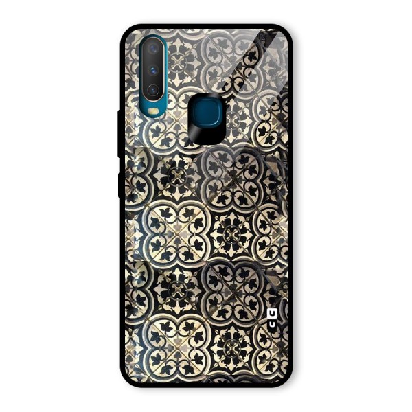 Floral Tile Glass Back Case for Vivo Y12