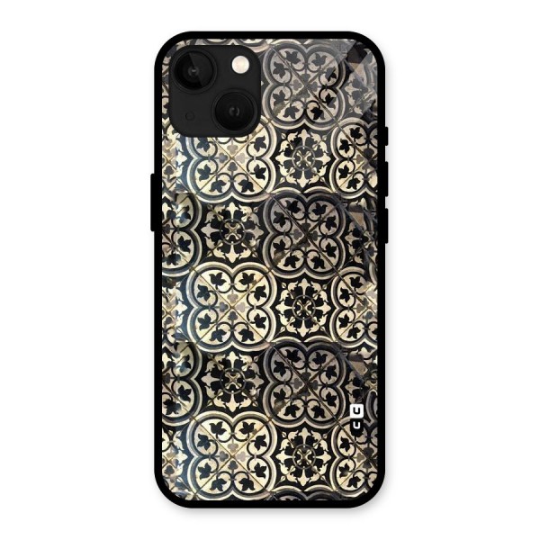 Floral Tile Glass Back Case for iPhone 13